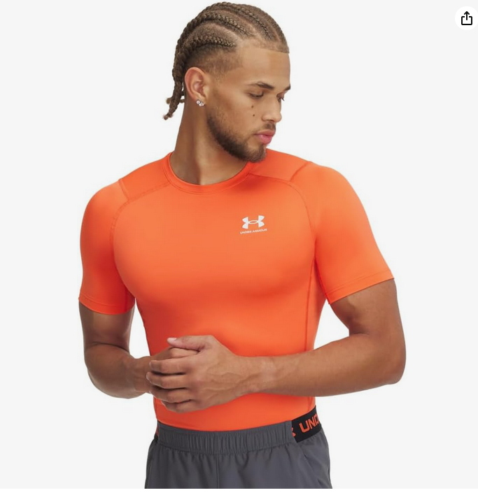 UNDER ARMOUR MAGLIA M/C HEAT GEAR - ARANCIONE - 1361518-847