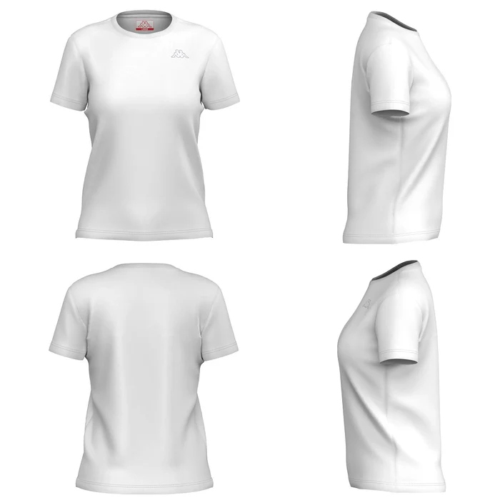 KAPPA T SHIRT LOGO SYLVIE W  - BIANCO - 321Z4YW-001
