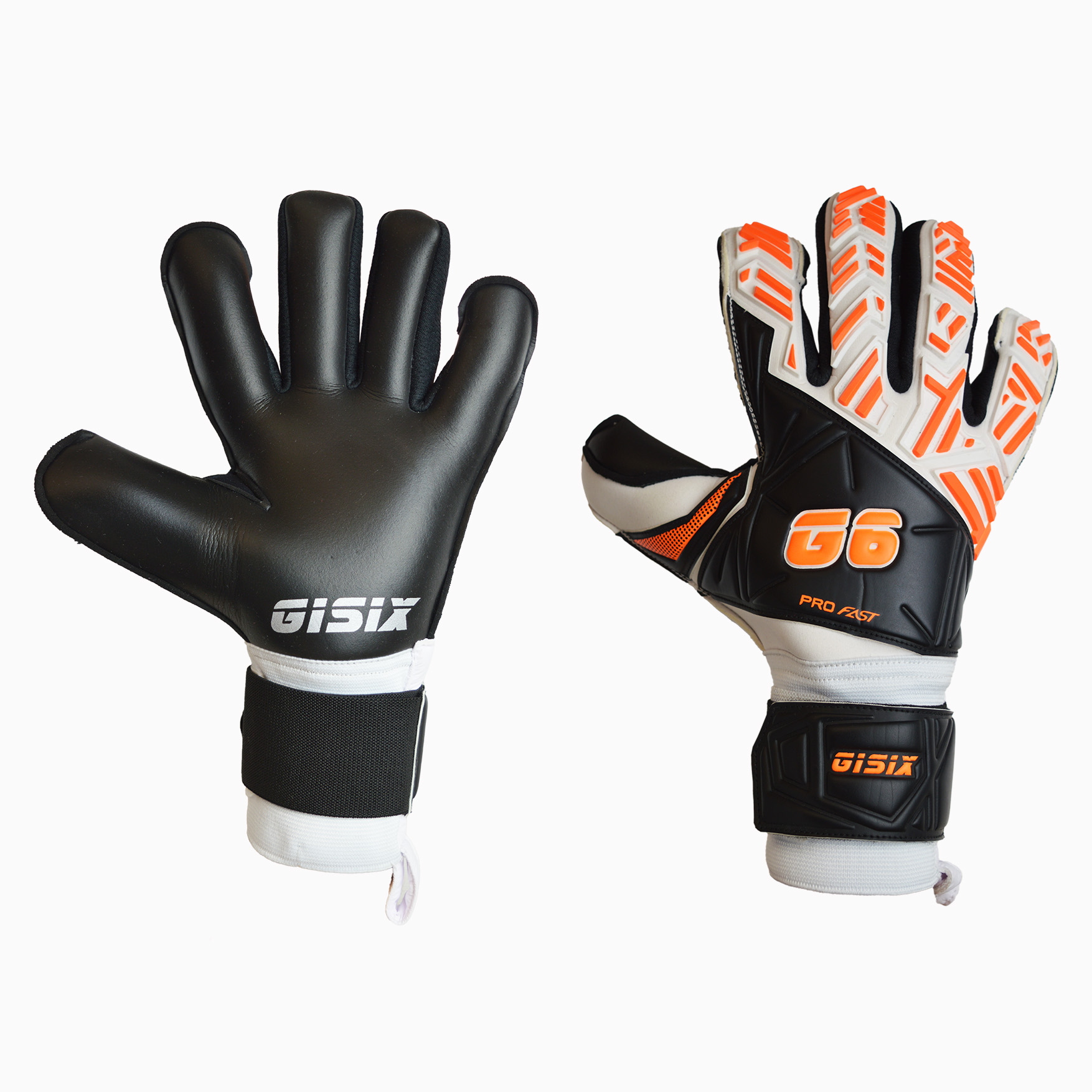 GISIX GUANTO PORTIERE PRO FAST 26 - NERO/BIANCO/ARANCIONE - G170-BLK