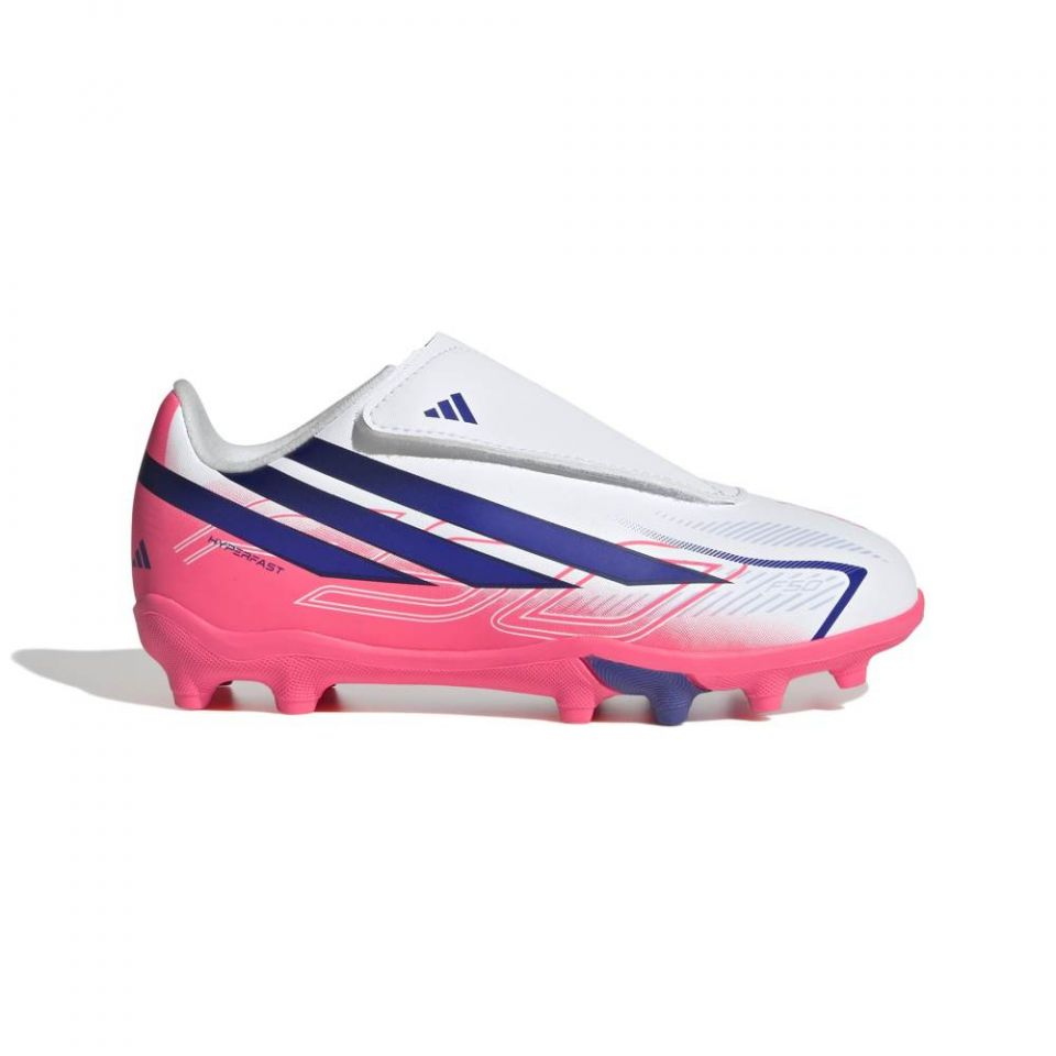 ADIDAS HYPERFAST CLUB VELCRO  JNR -BIANCO/ROSSO/NERO- KK1345