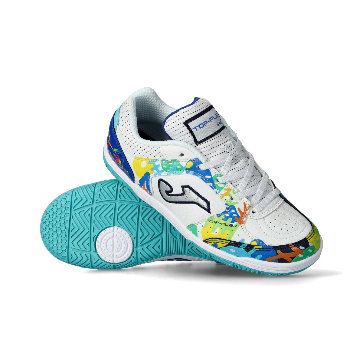JOMA  TOP FLEX JR 2502 - BIANCO/FANTASIA - TPJW2602IN