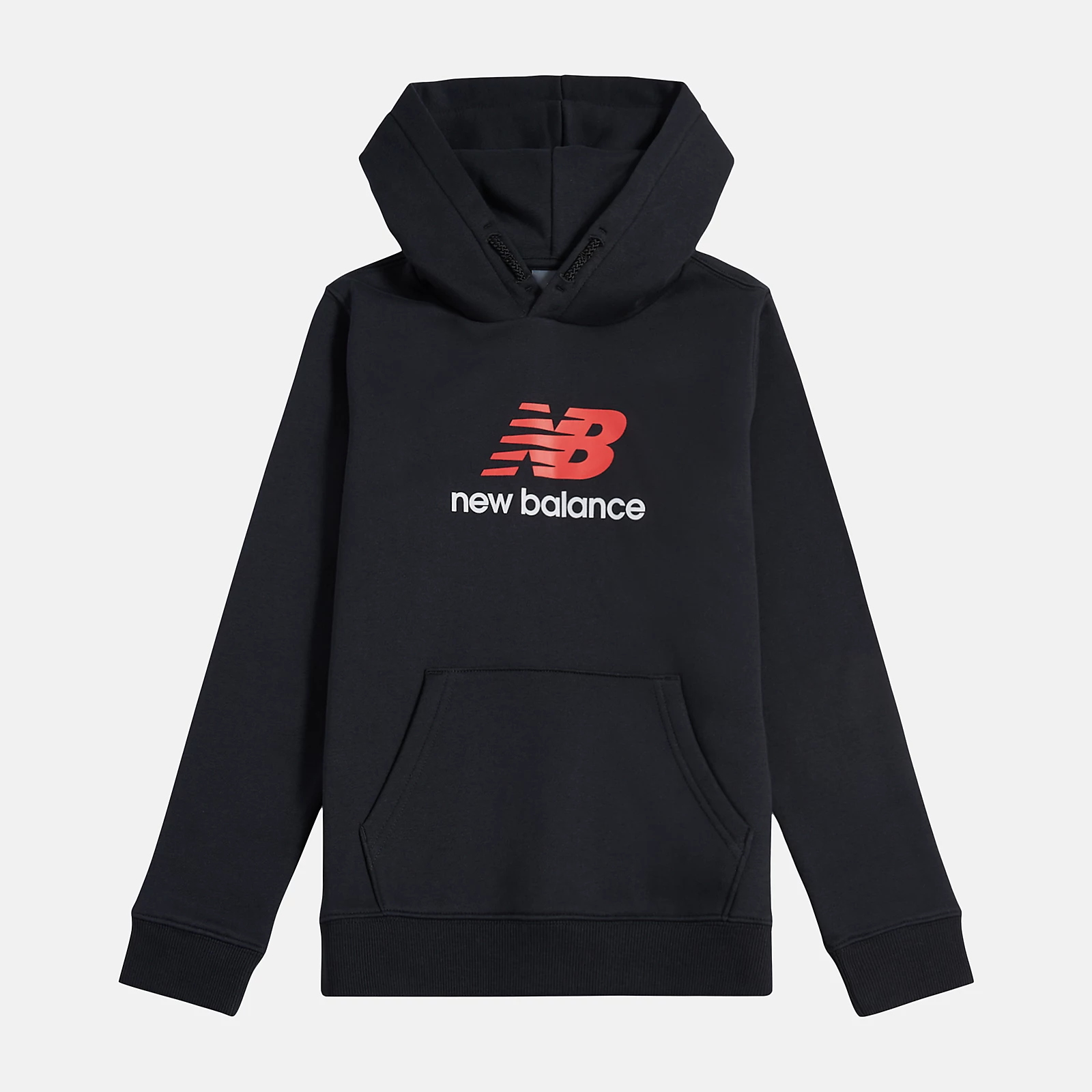 NEW BALANCE FELPA LOGO - NERO/ROSSO - LAKB0366