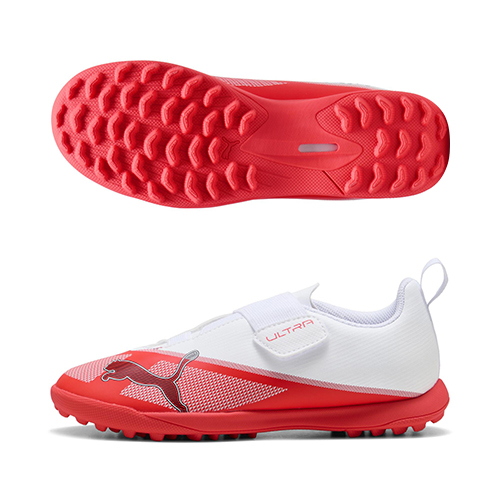 PUMA ULTRA PLAY V TT - BIANCO/ROSSO- 109179-01
