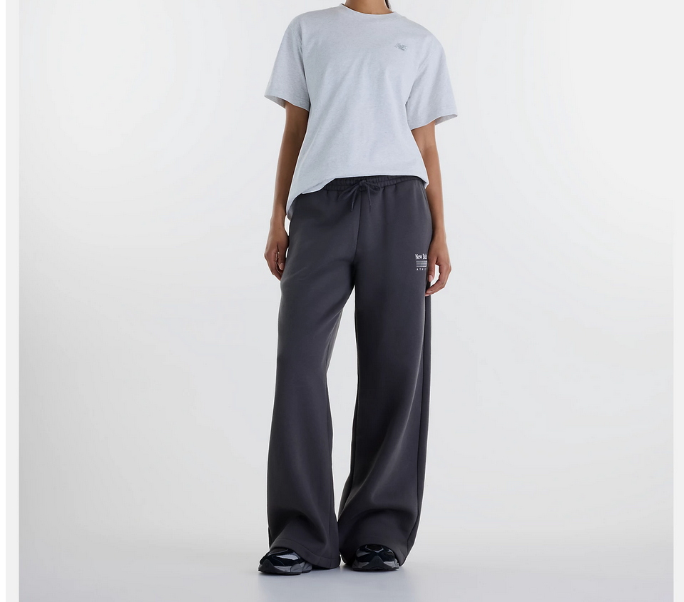 NB PANTALONE TRACKSIDE  DONNA - CEMENTO - WB62983A-BLK
