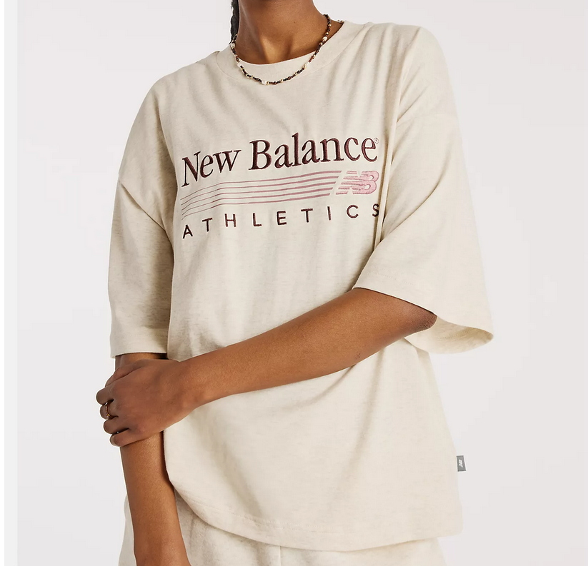 NB T-SHIRT TRACKSIDE OVER W - LATTE  - WT6297MK-LIT
