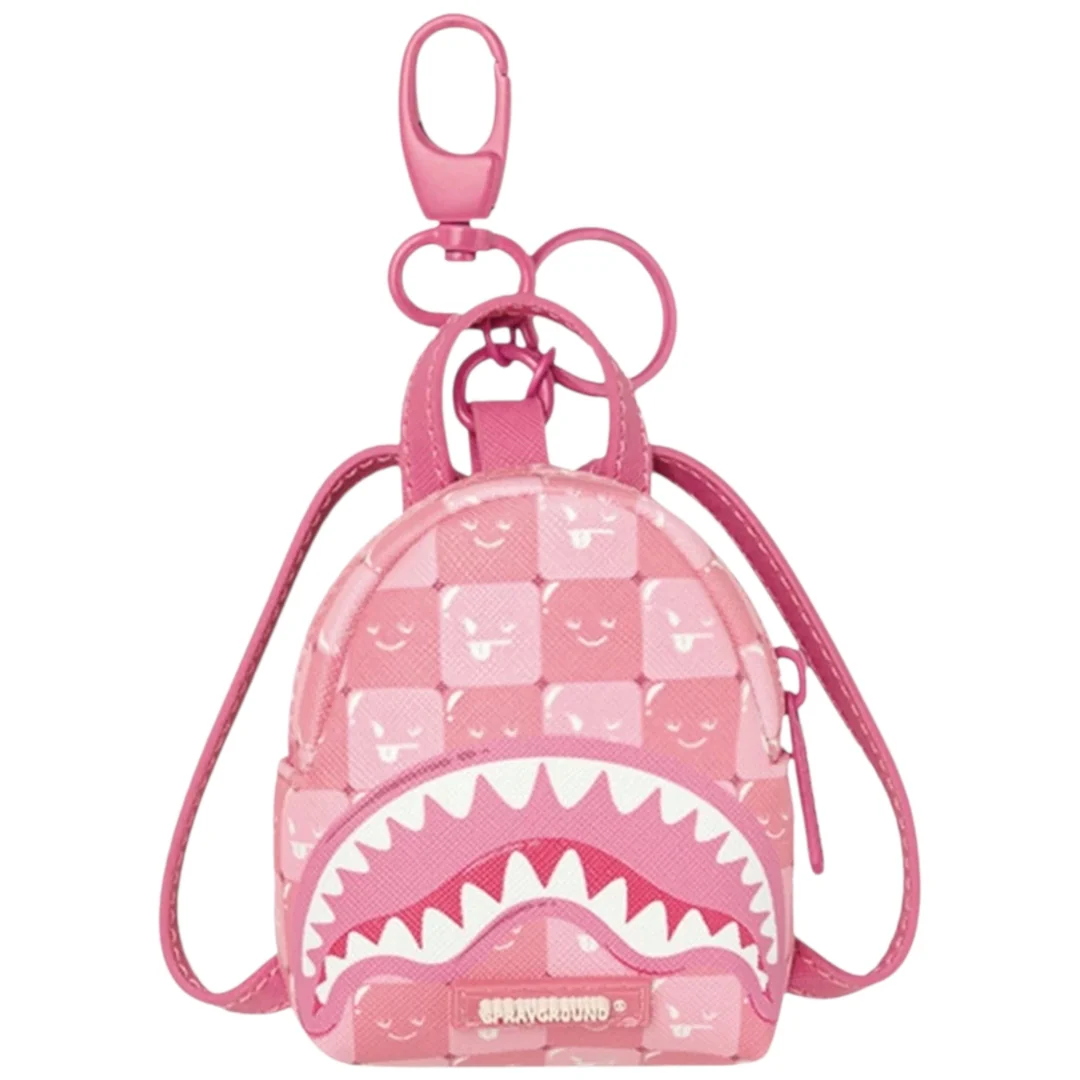 SPRAYGROUND PORTACHIAVI PINK NEW CHECK FACES - ROSA - 910K9322NSZ